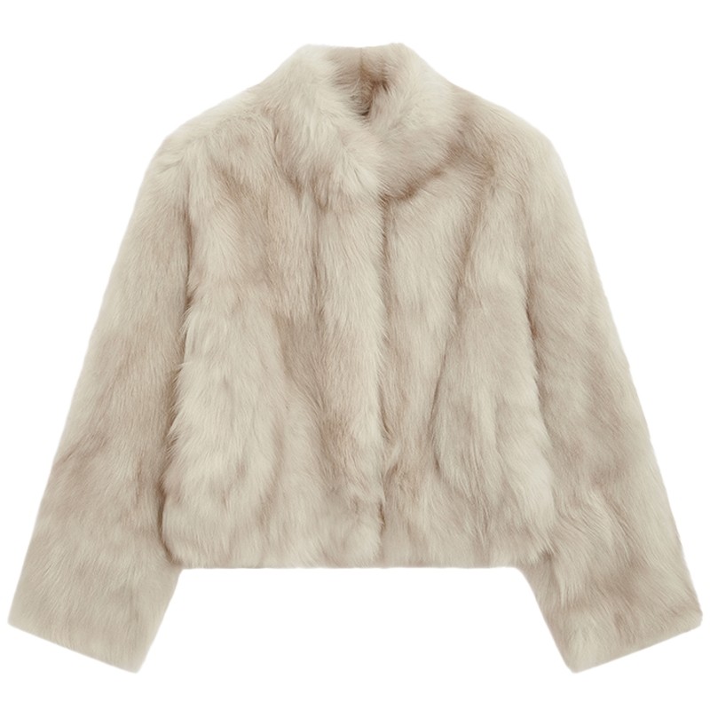 【博主同款】bebe2025秋冬新款女士千金风狐狸毛皮草外套402102