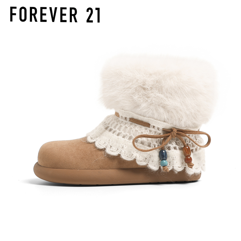 F21雪地靴女款2025新款冬季