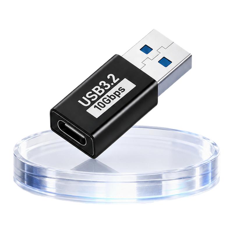 USB3.2公转Type-C转接头10Gbps高速传输3A充电多功能适用苹果充电头笔记本电脑读卡器硬盘键鼠U盘L直角U型