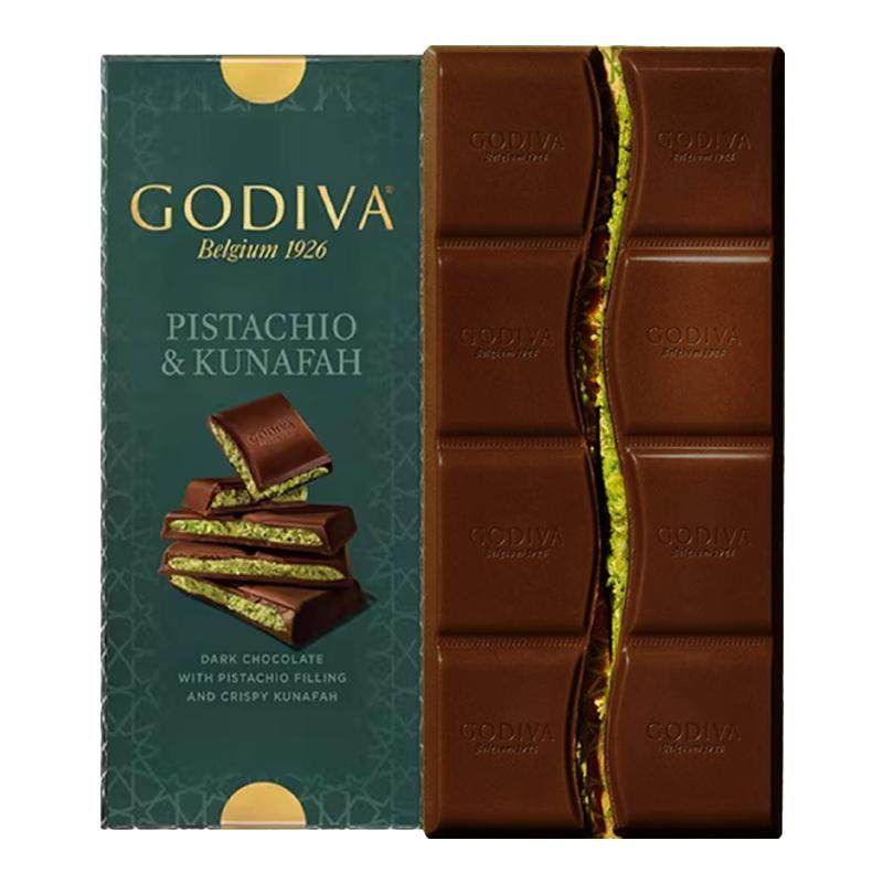 【新品上市】GODIVA歌帝梵迪拜风味开心果黑巧克力124g糖果零食,零食/坚果/特产,夹心巧克力,淘宝优惠券,粉丝福利购,淘宝优惠卷