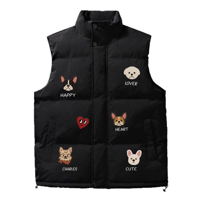 查尔斯桃心 马甲男女秋冬季立领保暖坎肩情侣休闲无袖外套棉衣,男装,棉衣,淘宝优惠券,粉丝福利购,淘宝优惠卷