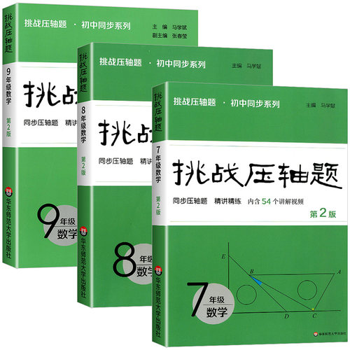2026版 挑战压轴题 第二版 七年级八年级九年级数学 初中同步压轴题 精讲精练 7年级8年级9年级 马学斌主编 华东师范大学出版社