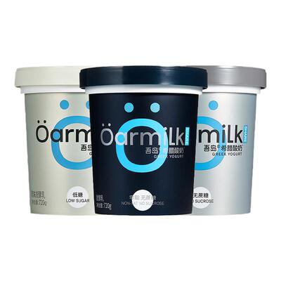 Oarmilk吾岛0脂无蔗糖希腊酸奶720g装风味希腊酸牛奶益生菌发酵乳