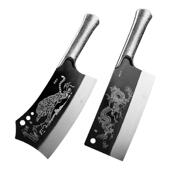 龙泉菜刀家用龙虎争霸菜刀套装 切肉切菜刀砍骨头刀超快锋利开刃刀