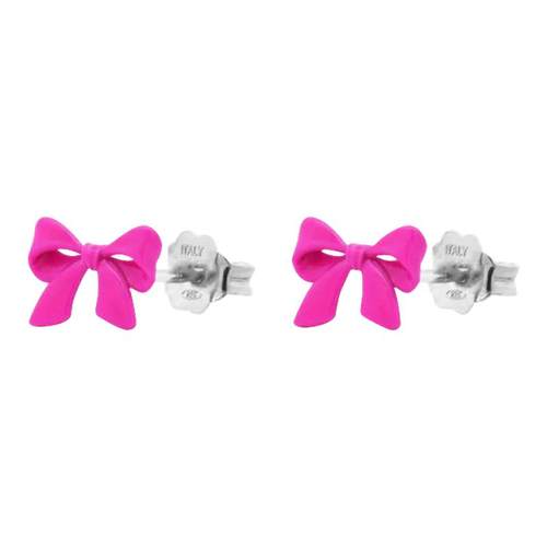 李沐宸同款 RuedesMille芭比粉蝴蝶结耳钉女小巧百搭耳饰生日礼物