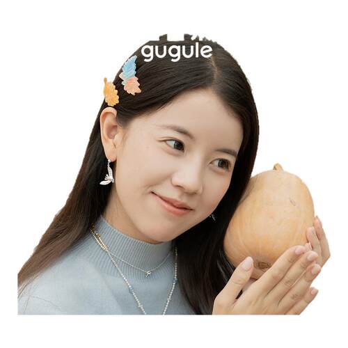 古古楽gugu诗画系列飞鸟醋酸发饰抓夹梳子中秋玉兔发夹礼物成人