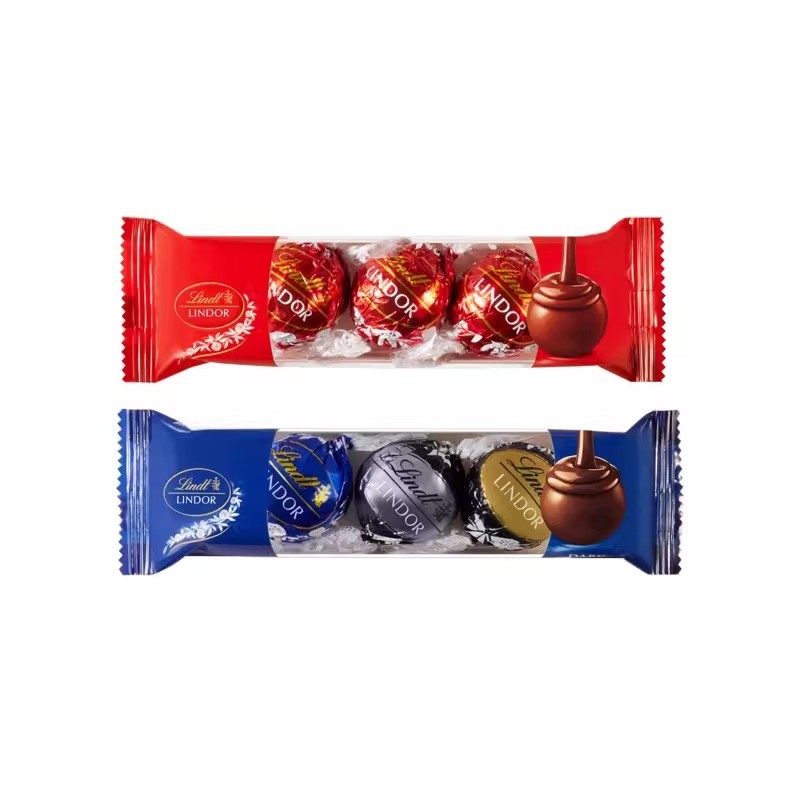 4条Lindt瑞士莲夹心巧克力36g 软心牛奶巧克力糖夹心黑巧克力零食,零食/坚果/特产,夹心巧克力,淘宝优惠券,粉丝福利购,淘宝优惠卷