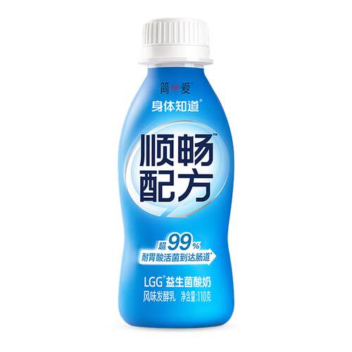 简爱身体知道顺畅配方LGG益生菌酸奶110g瓶装原味乳酸菌干酪蔗糖