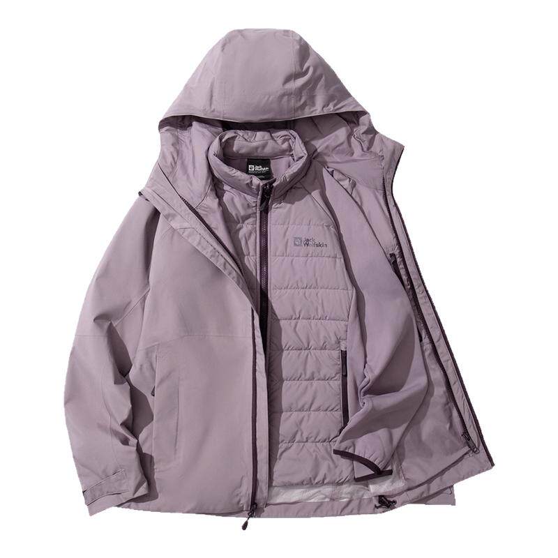狼爪女士轻暖防水三合一冲锋衣