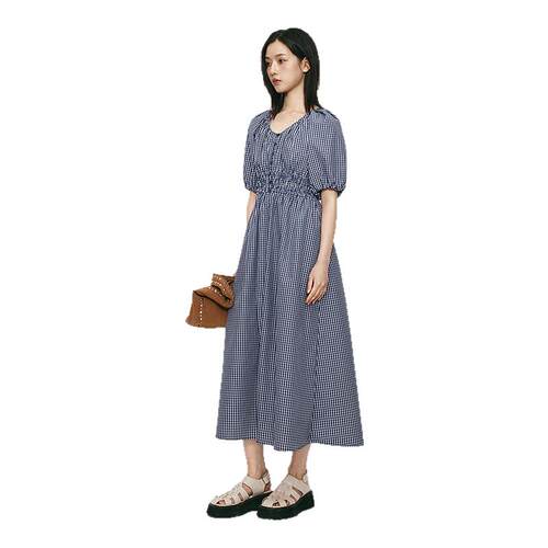 【爆品回归】MOUSSY 2026夏季新品复古格子连衣裙028JSX33-1011