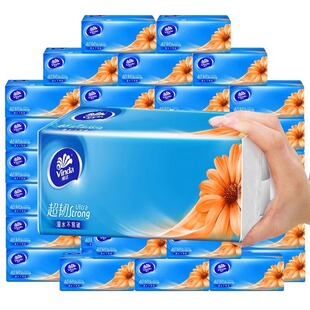 维达超韧抽纸3层S码100抽24包整箱家用大包餐巾纸面巾纸官方批发