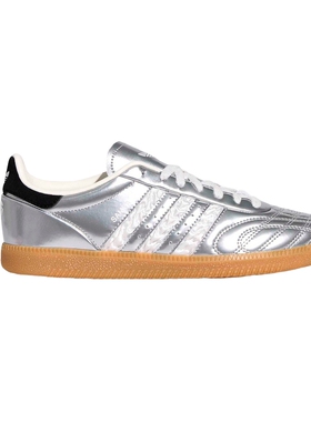 adidas阿迪达斯三叶草情人节款亮面T头鞋春中性SAMBA德训鞋HP7105