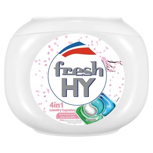 【数量拍2】freshhy菁华4in1樱花洗衣凝珠除螨持久留香珠柔顺