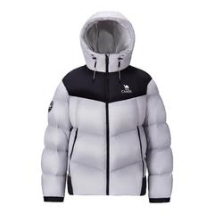 骆驼火山鹅绒服女装2025秋冬新款户外连帽加厚保暖面包羽绒服外套