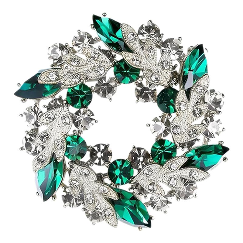 绿色花环胸针胸花轻奢