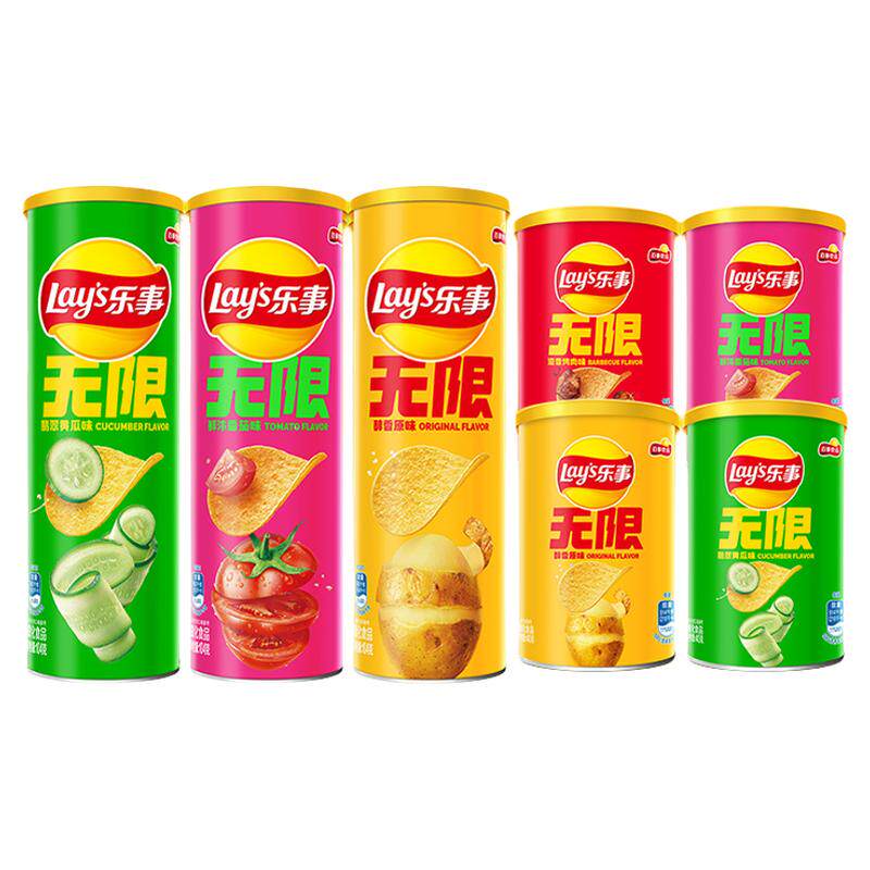 【宋雨琦乐事薯片】无限104克/40克10罐混装零食大礼包宿舍追剧