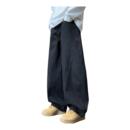 潮牌宽松阔腿弯刀裤 JEEP 2025秋冬美式 加绒牛仔裤 SPIRIT吉普男士