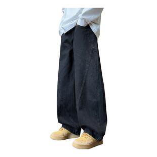 潮牌宽松阔腿弯刀裤 JEEP 2025秋冬美式 加绒牛仔裤 SPIRIT吉普男士