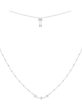 【情人节礼物】apm monaco 闪耀可调节项链纯银 银白色项链 女款