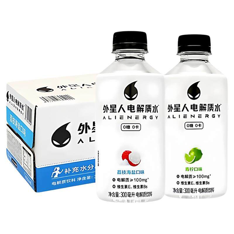 外星人电解质水300ml*12瓶整箱青柠味海盐荔枝味0糖0卡饮料饮品,咖啡/麦片/冲饮,电解质饮料,淘宝优惠券,粉丝福利购,淘宝优惠卷