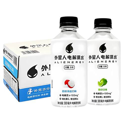 外星人电解质水300ml*12瓶整箱