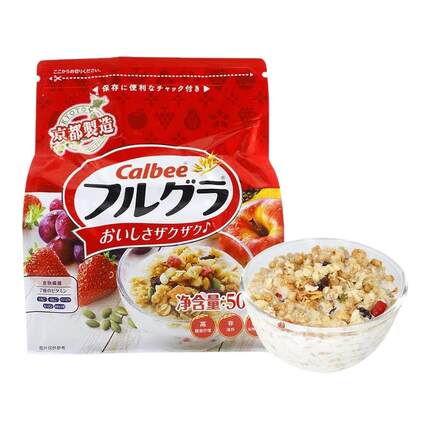 日本进口Calbee卡乐比富果乐水果燕麦片380g即食早餐饱腹谷物