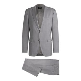 BOSS博斯 正装 男士 弹力羊毛面料修身 套装 西装 100%羊毛