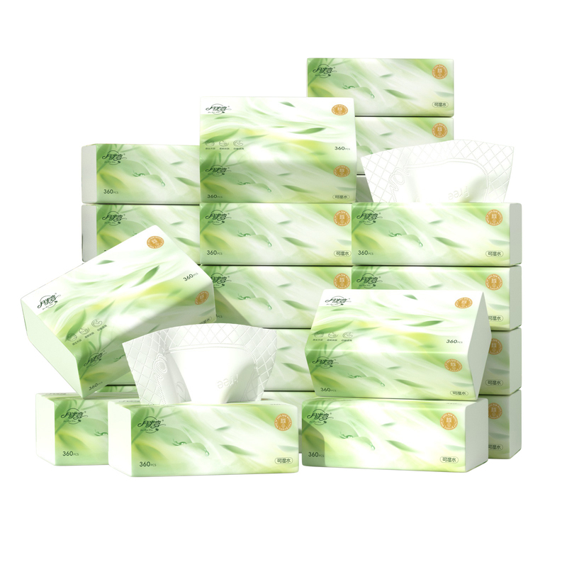 月半弯高端高密抽纸餐巾纸巾18包