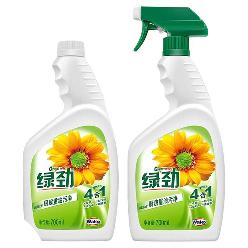 绿劲厨房去重油污净家用清洁剂抑菌瓷砖抽油烟机快速去油污清洗剂