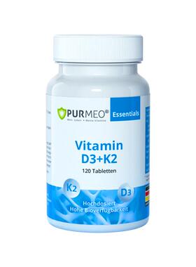 【自营】purmeo帕米奥维生素d3k2片2000iu维他命维DK男女备孕妇钙