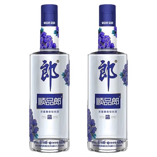 双瓶】郎酒顺品郎蓝顺45度480ml