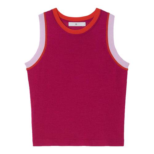 ZUCZUG丝羊毛撞色横机背心