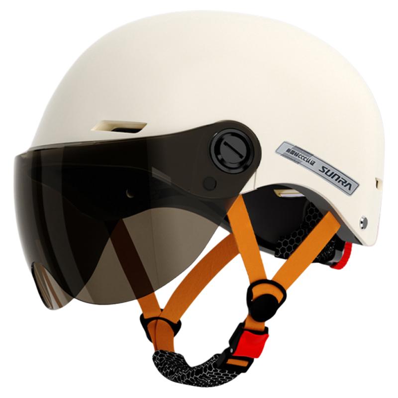 新日头盔电动车女头盔3c认证四季通用夏季头盔男女安全帽夏天防晒