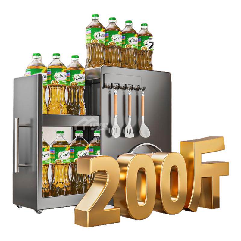 枪灰厨房调料极窄边柜转角置物架抽拉式家用台面调味品防尘橱柜子