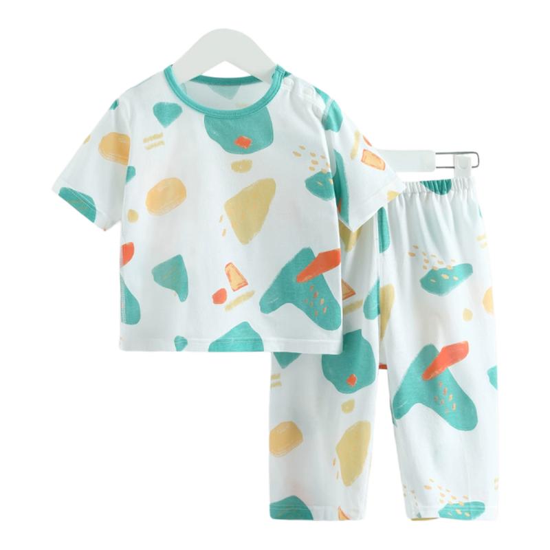 齊齊熊夏季桉樹家居服萊賽爾男童