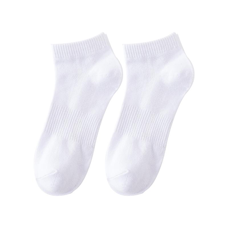 雅鹿袜子男士短袜纯色棉袜春秋季运动吸汗透气四季低帮短筒袜