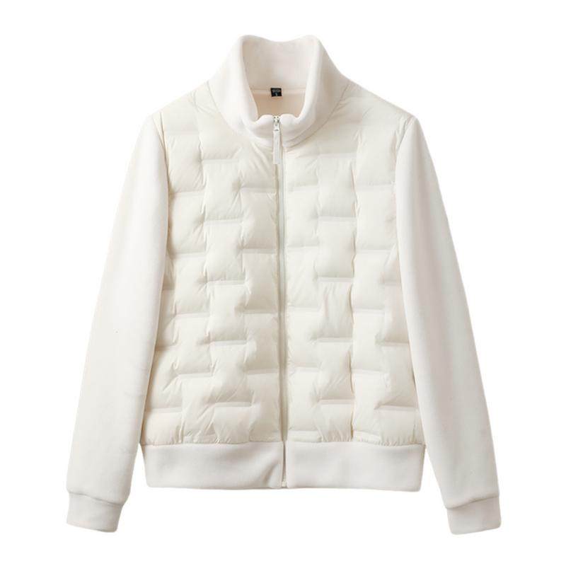 雪中飞春新款男女摇粒绒外套2026时尚轻薄鹅绒运动夹克羽绒上衣S