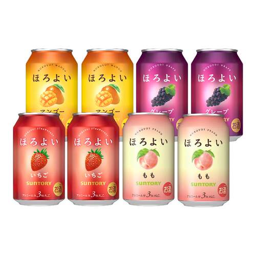 【百补】三得利和乐怡预调缤纷8罐低度果味鸡尾酒3度微醺