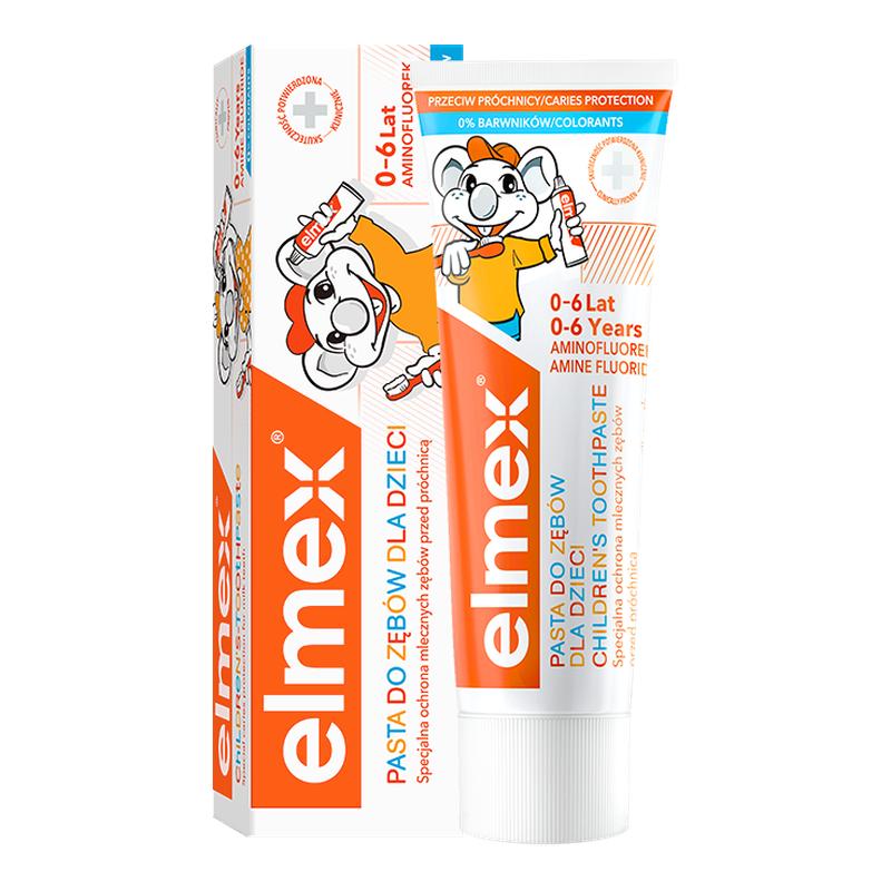 2支家庭装elmex艾美适含氟防蛀0-6-12岁儿童奥拉氟宝宝成人牙膏