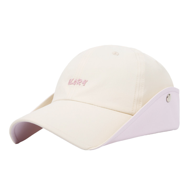 CACUSS户外轻薄防晒帽女款夏帽子防泼水鸭舌帽休闲撞色遮阳渔夫帽