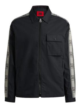 【100%棉】【HUGO雨果 x RB 联名】男宽松版型拉链衬衫外套