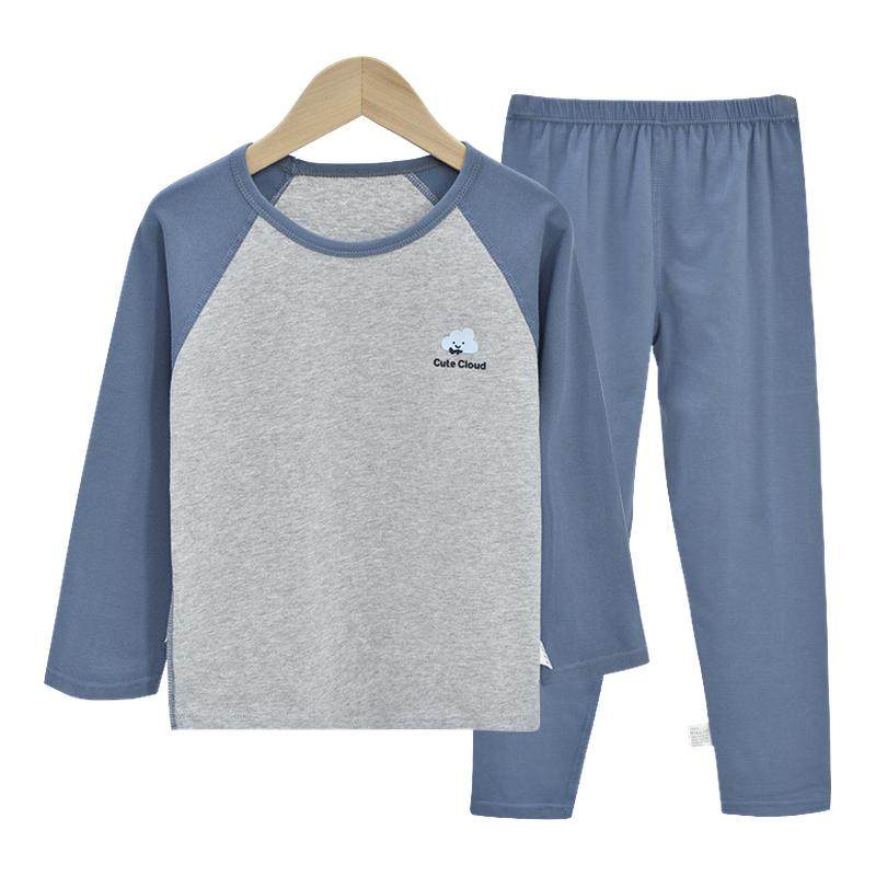 红豆儿童内衣套装纯棉男童秋衣秋裤女童秋衣全棉家居服棉毛衫睡衣