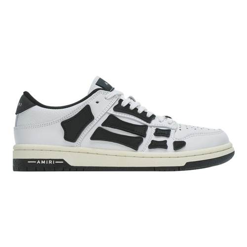 AMIRI休闲白黑撞色板鞋骨头鞋