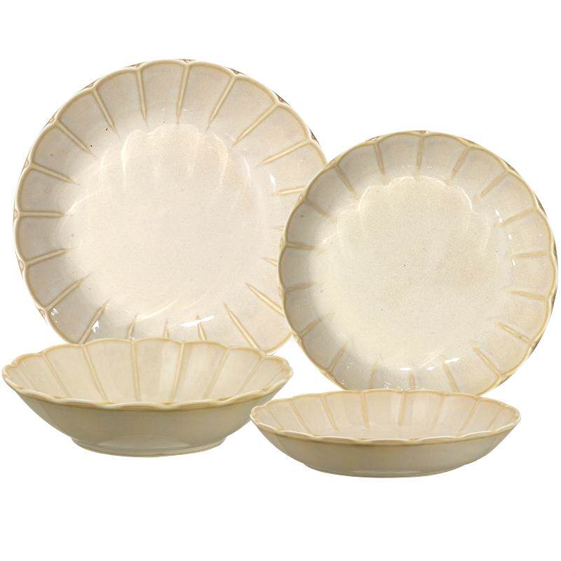 甜白釉盘子美浓烧圆盘