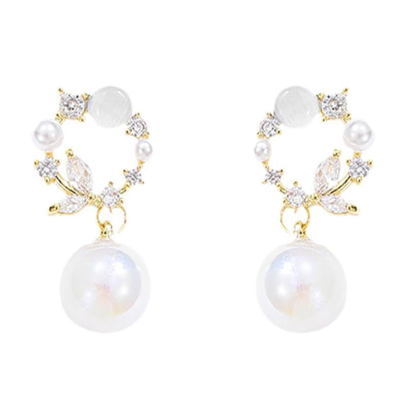 独特设计珍珠款螺旋耳夹