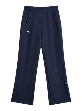 Kappa卡帕女裤2025冬季新款复古百搭休闲微喇叭针织长裤K0F82AK51