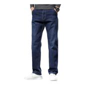 宽松直筒裤 男士 潮牌百搭秋冬款 加绒休闲长裤 罗蒙春季 子男款 牛仔裤