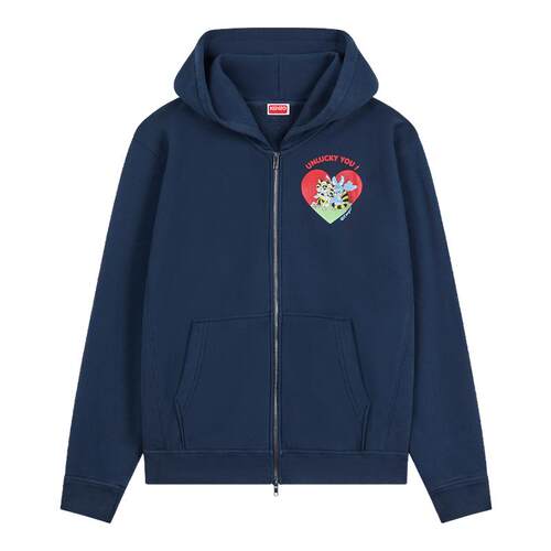 【会员特惠】KENZO 男女同款卡通图案休闲拉链卫衣外套