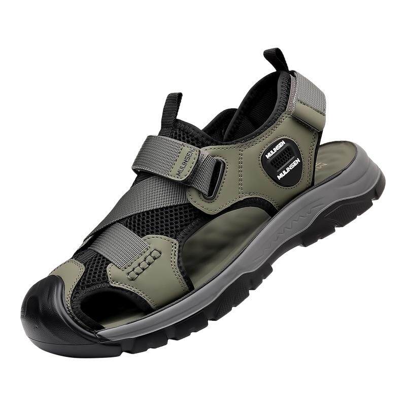 木林森包头凉鞋男夏季外穿运动休闲洞洞鞋软底防水防滑沙滩鞋爆款