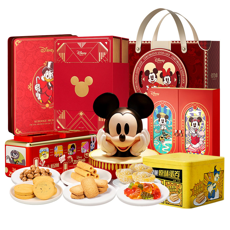 迪士尼新春礼盒2026年传统糕点糖果伴手礼蛋卷新年送礼米奇唐老鸭,零食/坚果/特产,曲奇饼干,淘宝优惠券,粉丝福利购,淘宝优惠卷